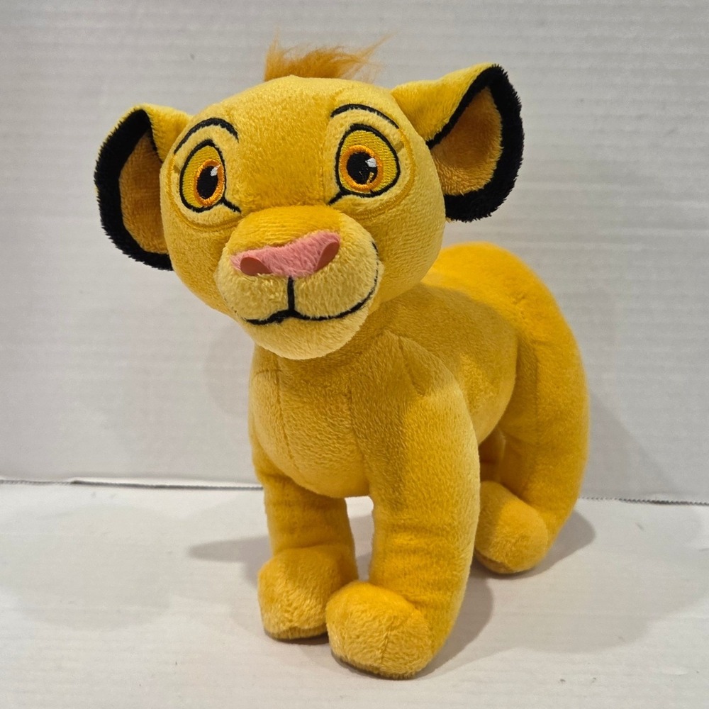 Disney The Lion King Simba Plush Standing Cub Yellow Just Play Stuffed Animal